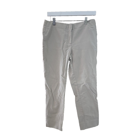 Chico's Tan Straight Leg Mid Rise Career Casual Cropped Pants Womans Size 4 - Picture 1 of 4